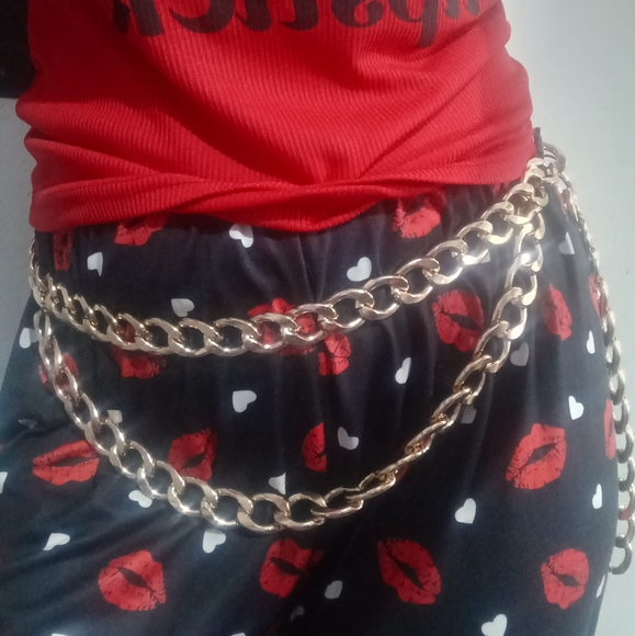 Women Fashion Gold Double Chain Belt - Picture 2 of 9